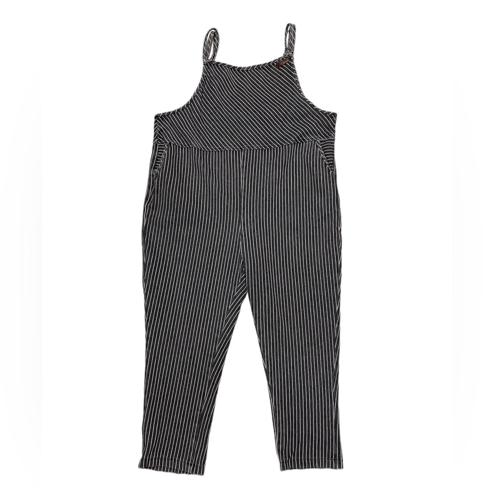 Pinstripe Overalls Women’s Jumpsuit Grey White Romper Jumper One Piece YG Pants